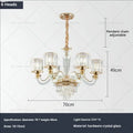 Decorbites crystal chandelier gold glass prism lamp for living room