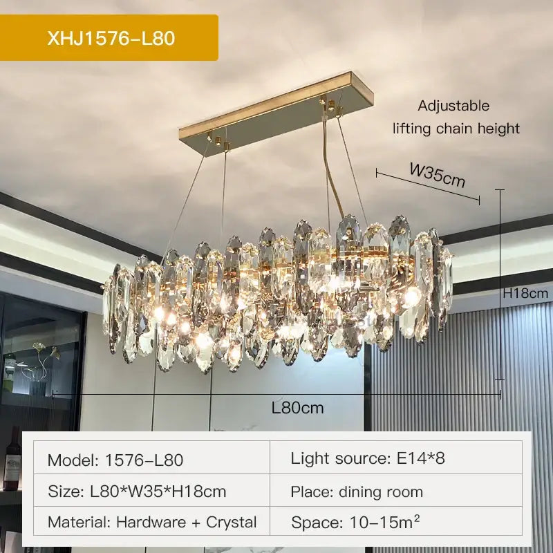 Luxury nordic gold decorbites crystal chandelier for living room