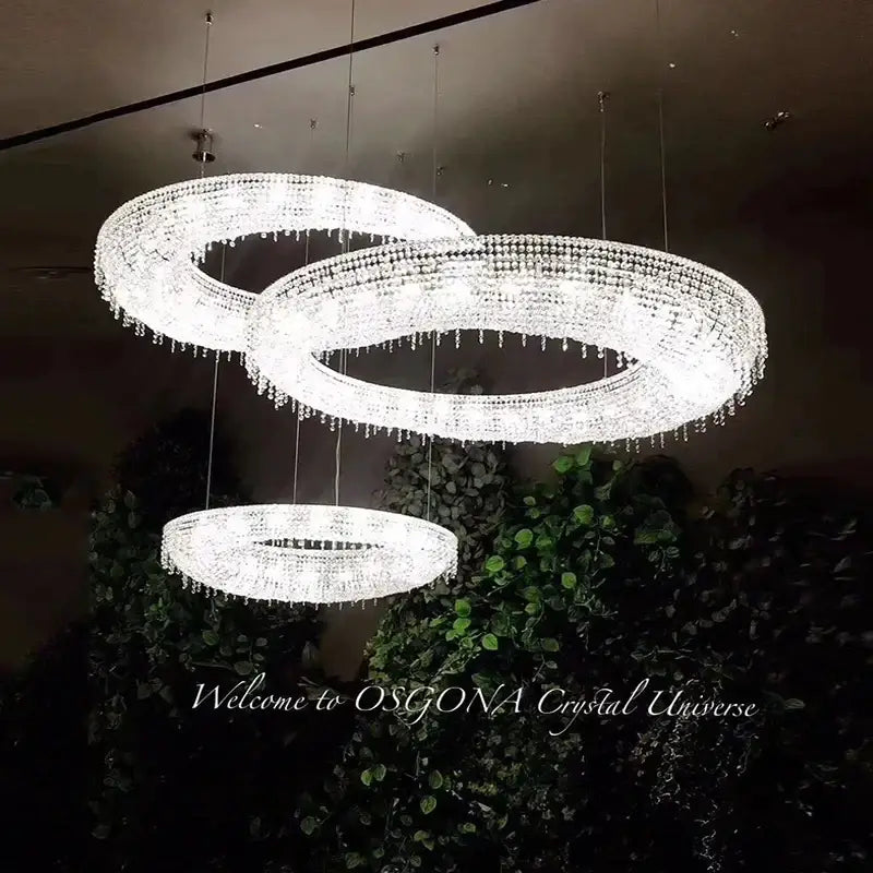Luxury clear & red decorbites crystal chandelier for dining room
