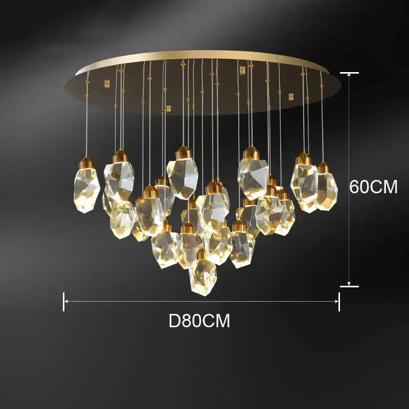 Modern gold decorbites crystal chandelier for dining room