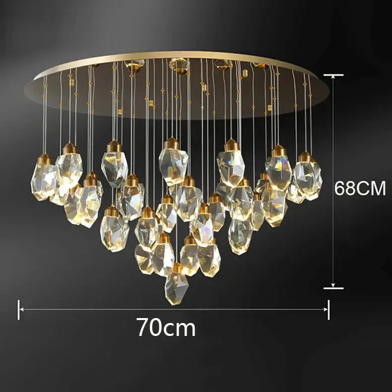 Modern gold decorbites crystal chandelier for dining room