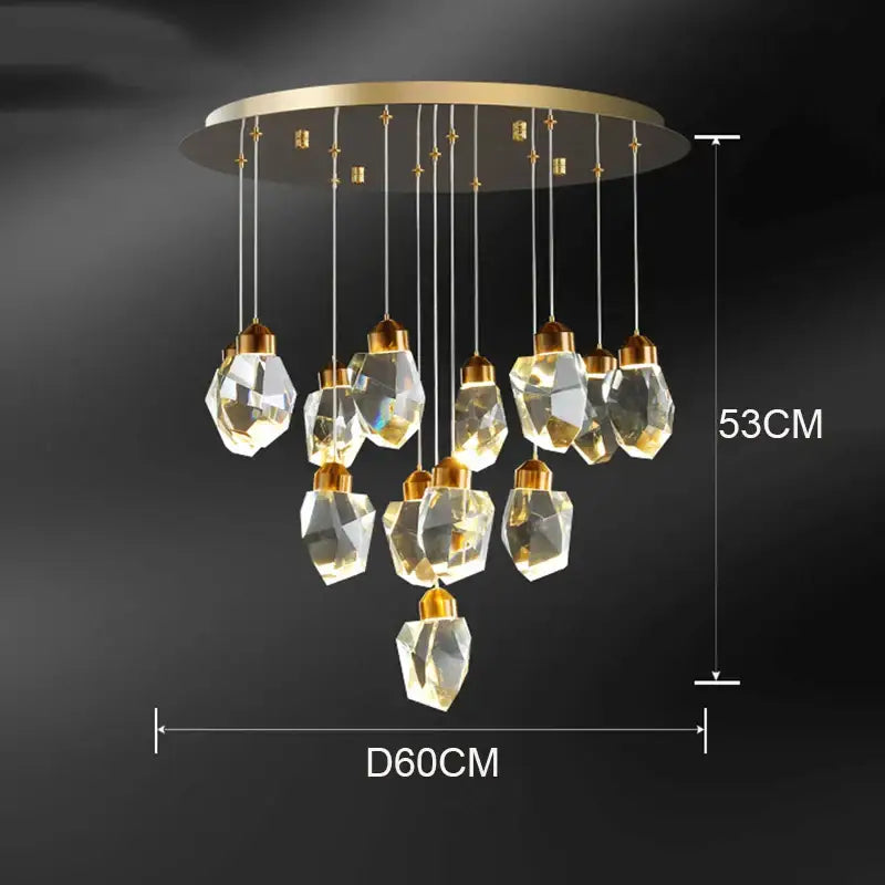 Modern gold decorbites crystal chandelier for dining room