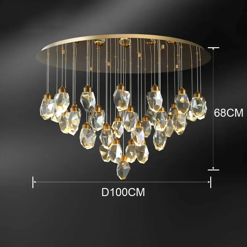 Modern gold decorbites crystal chandelier for dining room
