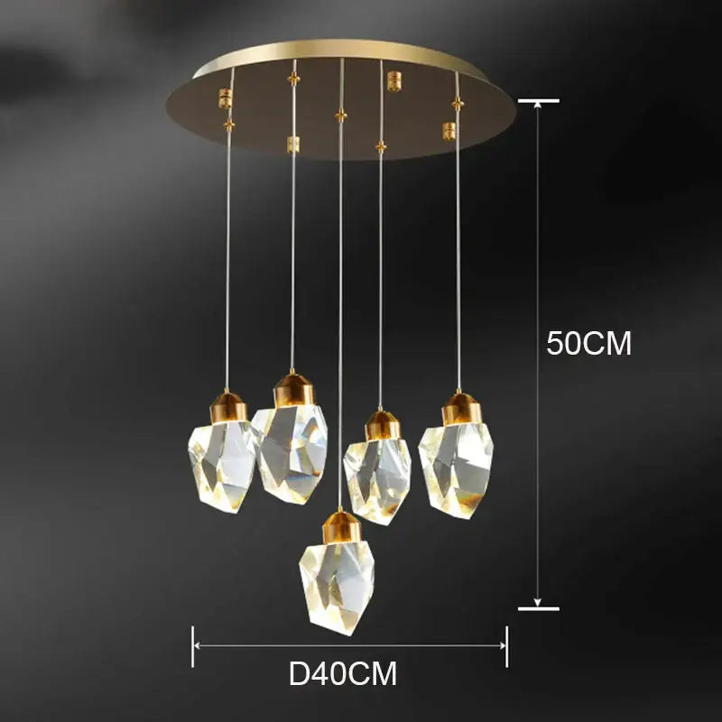 Modern gold decorbites crystal chandelier for dining room