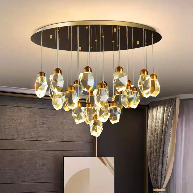 Modern gold decorbites crystal chandelier for dining room