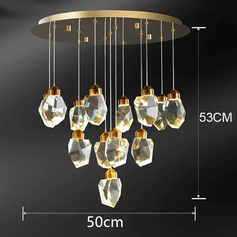 Modern gold decorbites crystal chandelier for dining room