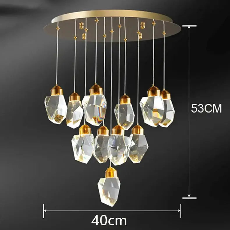 Modern gold decorbites crystal chandelier for dining room