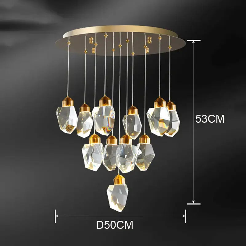 Modern gold decorbites crystal chandelier for dining room
