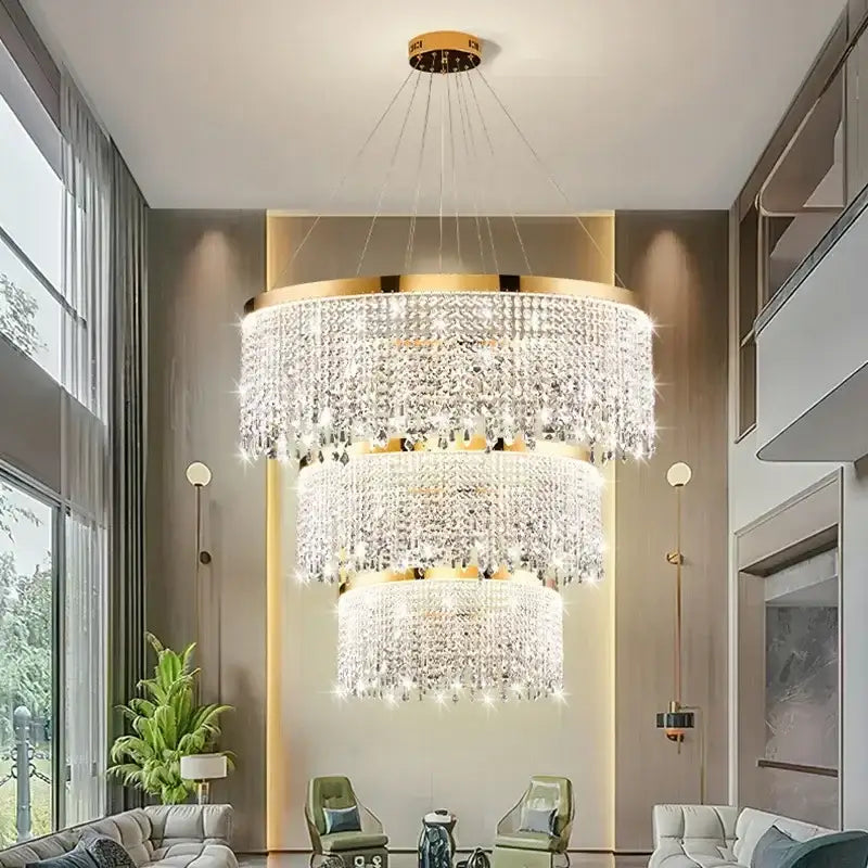Luxury gold decorbites crystal chandelier for dining room