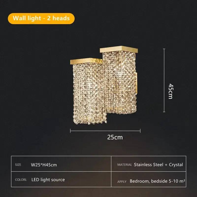 Modern gold decorbites crystal chandelier dining room island light