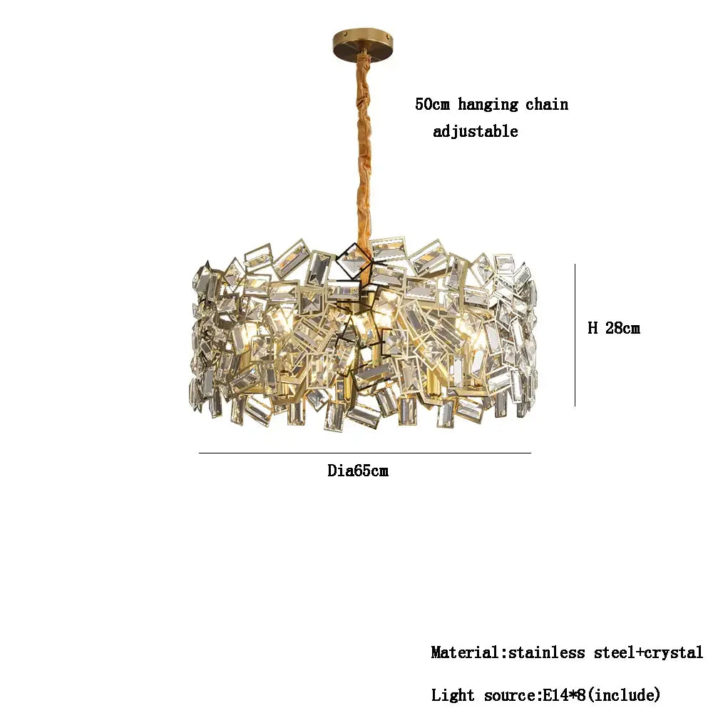 Modern gold decorbites crystal chandelier for bedroom decor