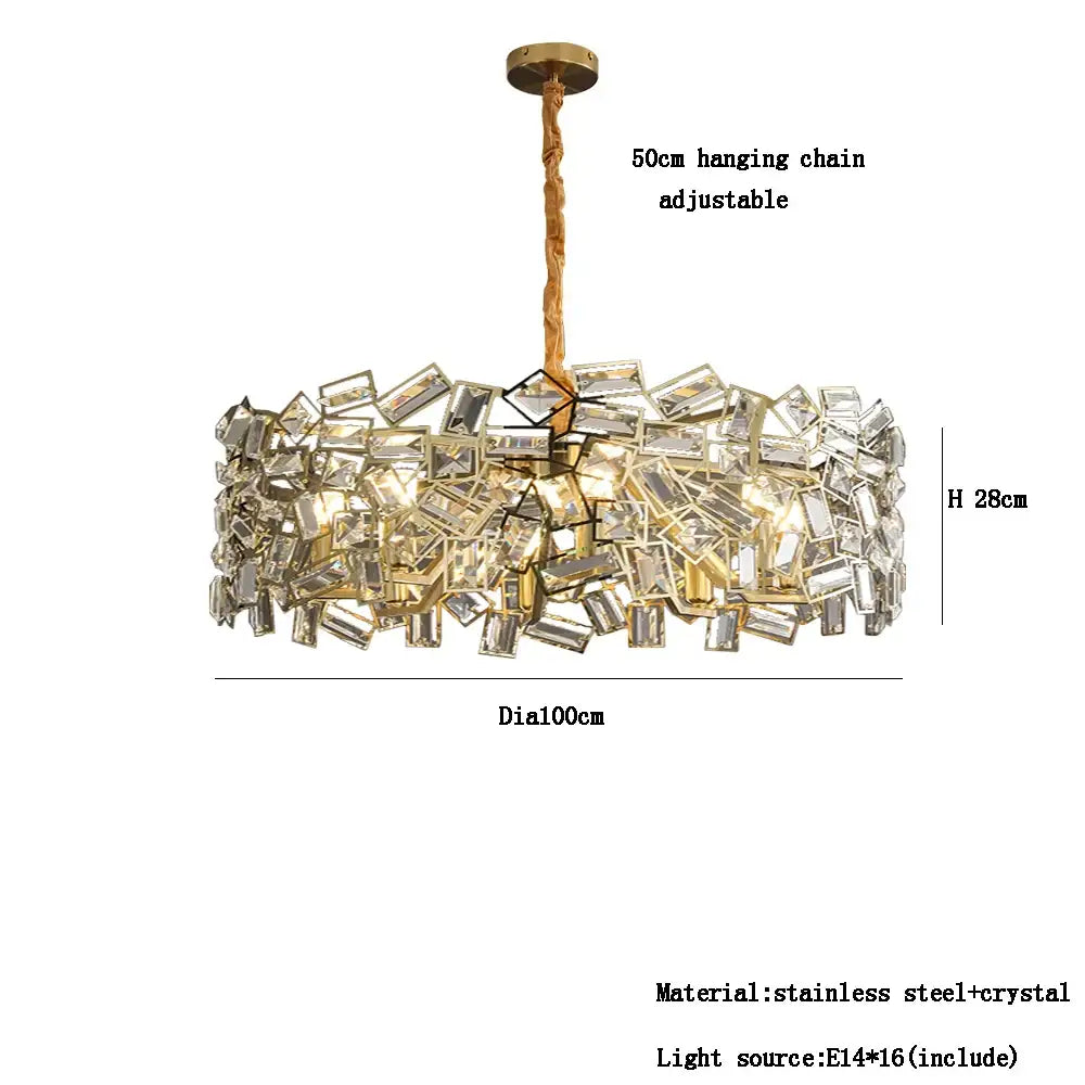Modern gold decorbites crystal chandelier for bedroom decor