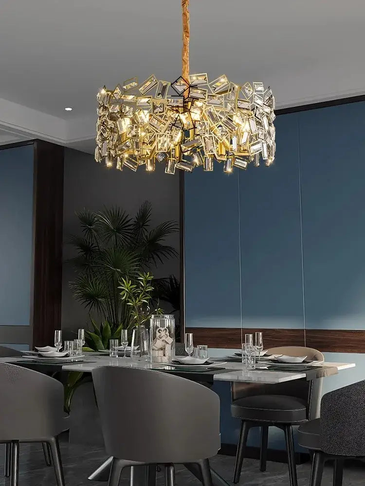 Modern gold decorbites crystal chandelier for bedroom decor