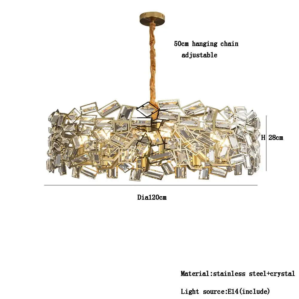 Modern gold decorbites crystal chandelier for bedroom decor