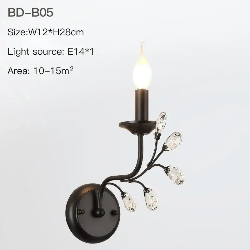 Modern black decorbites crystal chandelier living room pendant light