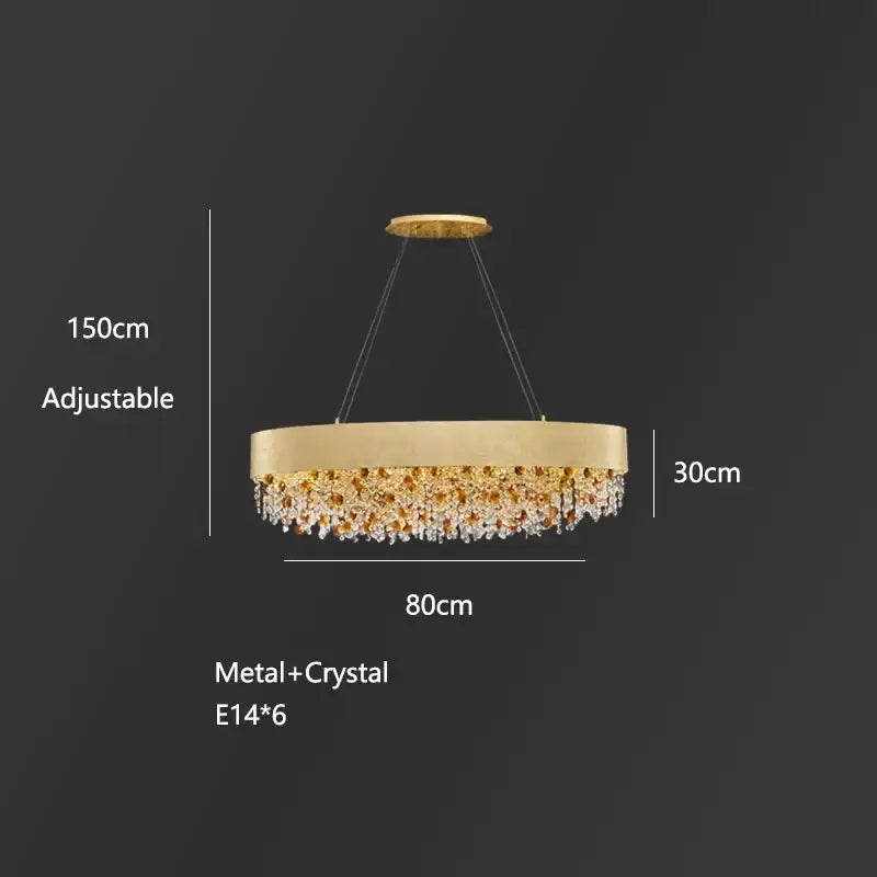 Modern gold decorbites crystal chandelier for living room