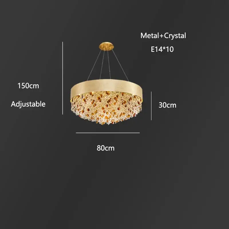 Modern gold decorbites crystal chandelier for living room
