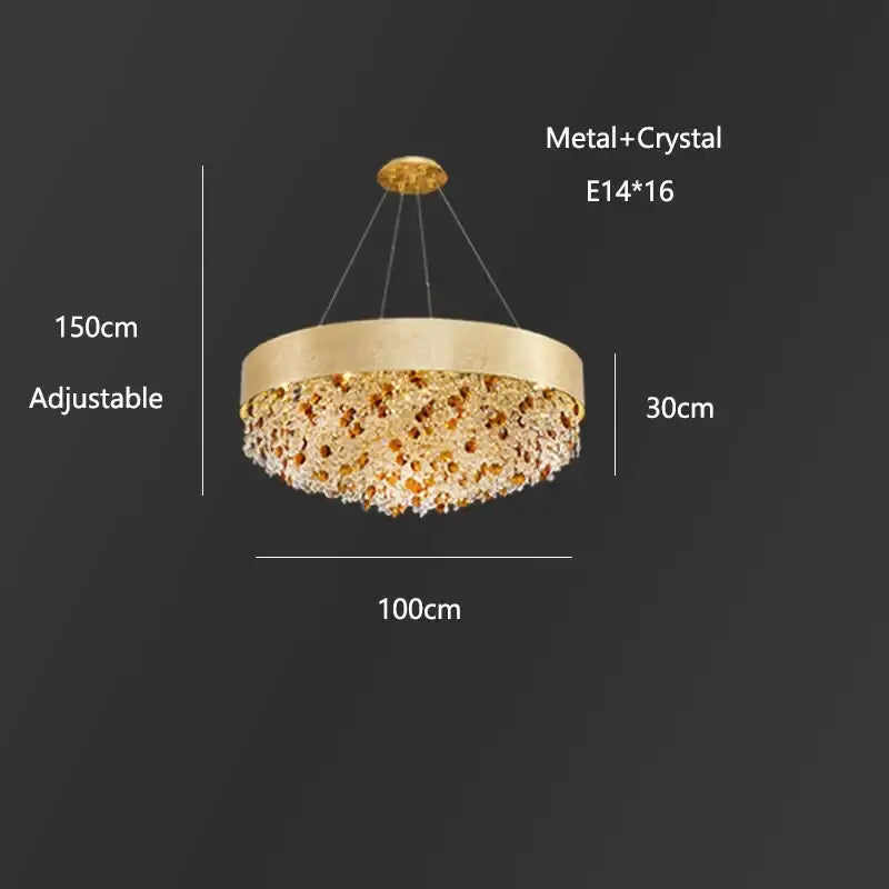 Modern gold decorbites crystal chandelier for living room