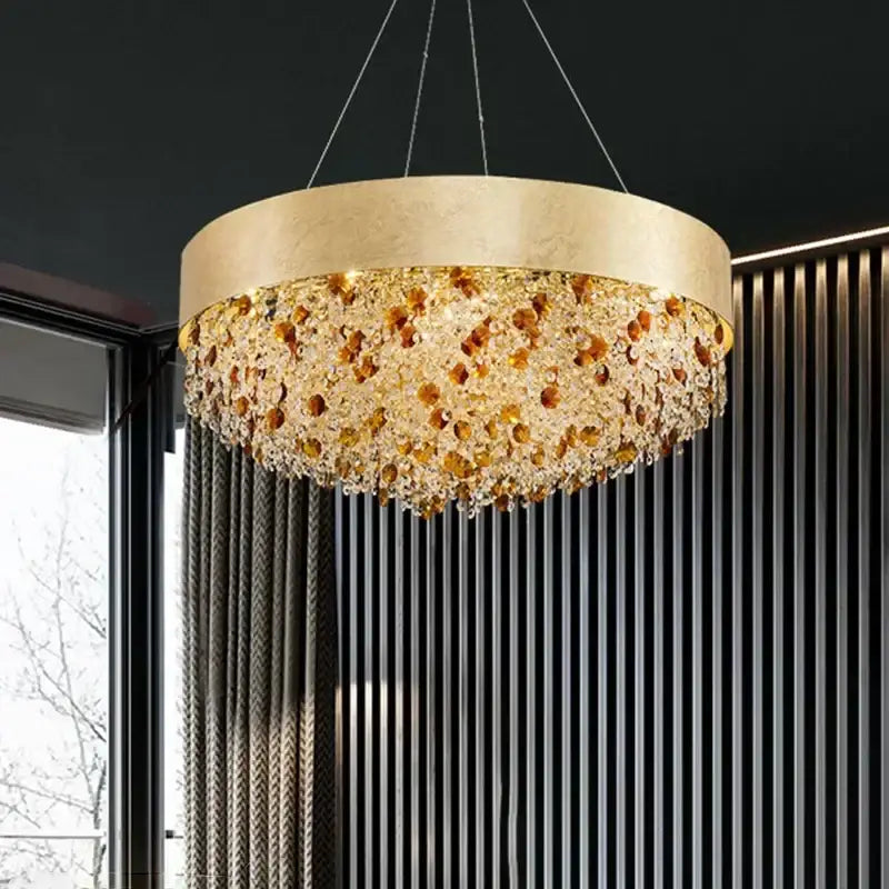 Modern gold decorbites crystal chandelier for living room