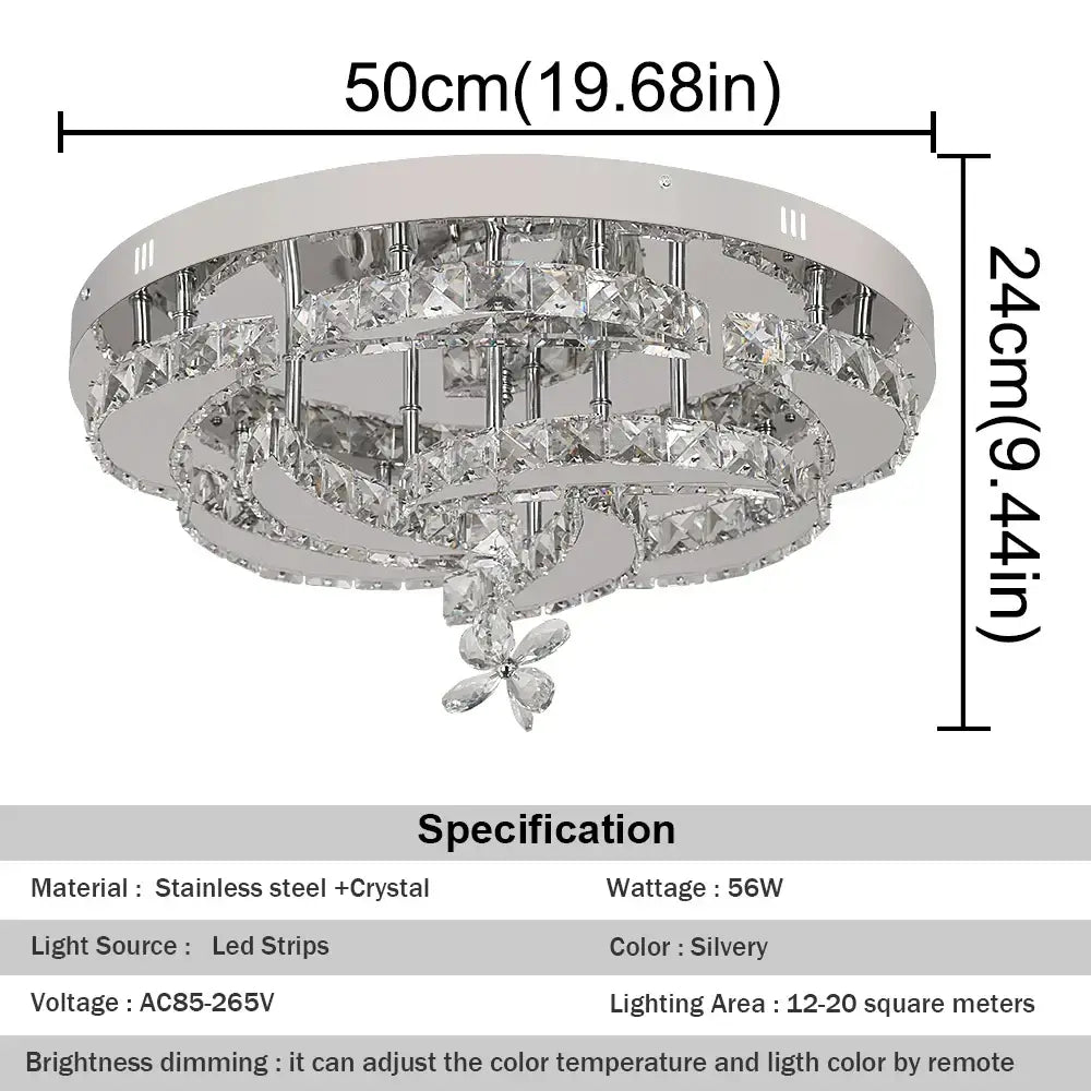 Modern multi tier white crystal chandelier for living room