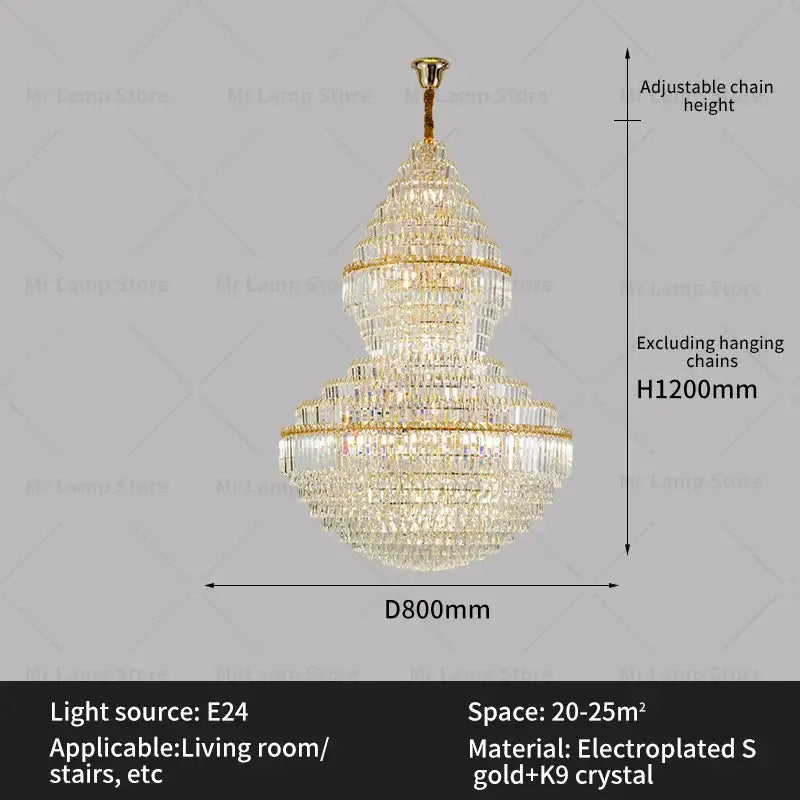 Modern gold decorbites crystal chandelier living room lighting