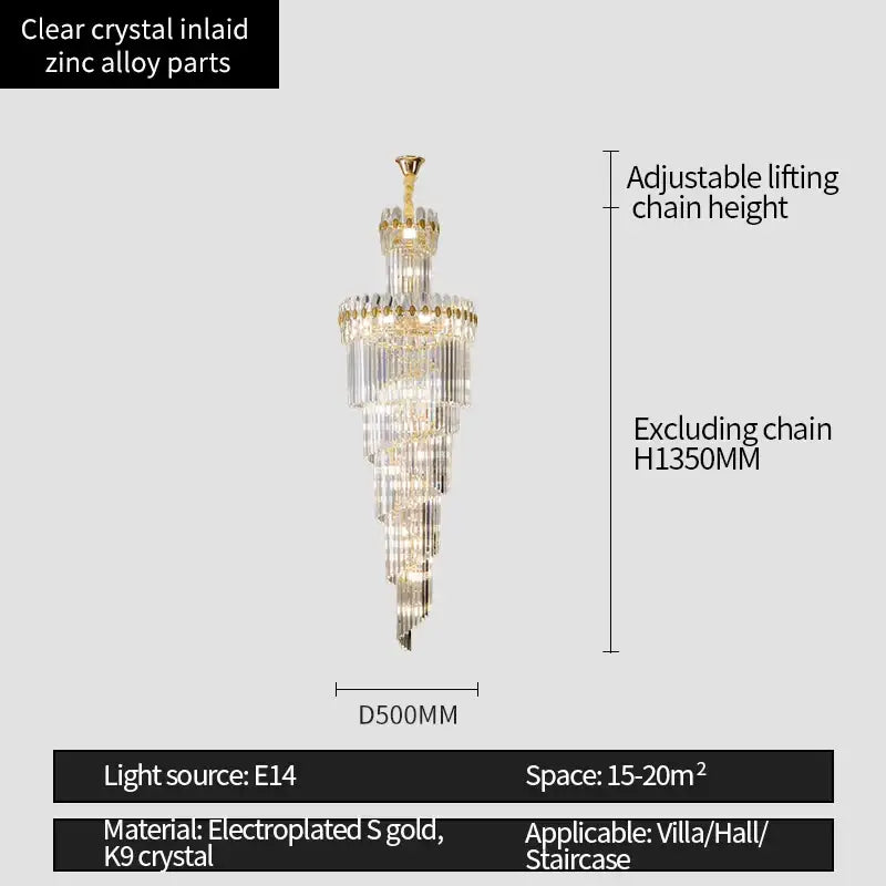 Modern gold luxury decorbites crystal chandelier for villa hall