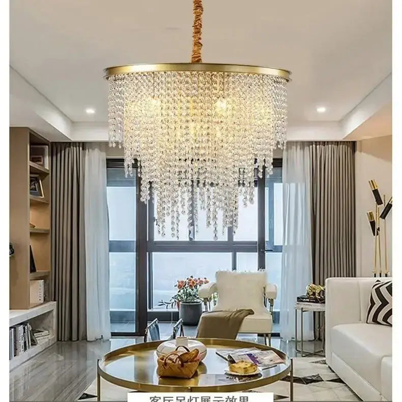 Modern gold decorbites crystal chandelier for dining room