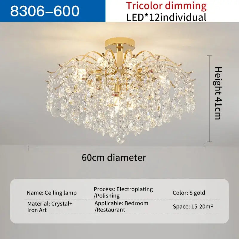 Modern gold decorbites crystal chandelier for living room spaces