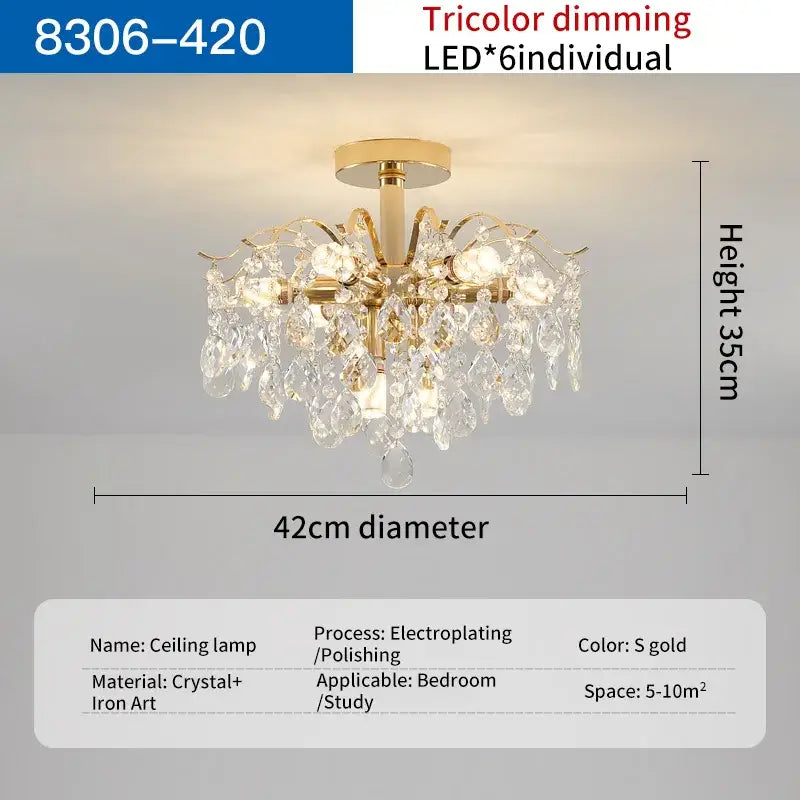 Modern gold decorbites crystal chandelier for living room spaces