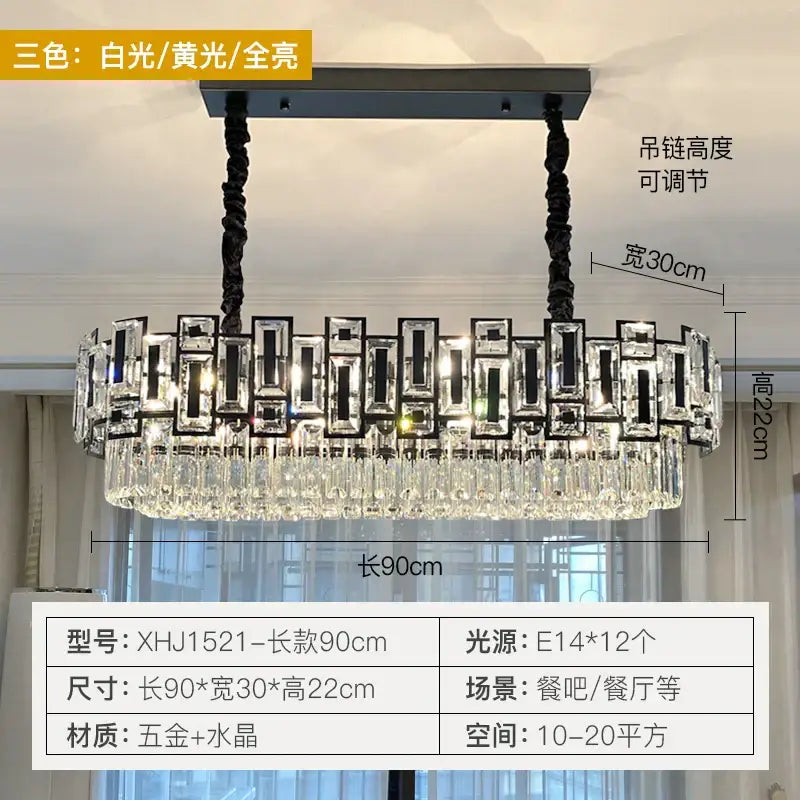 Modern black decorbites crystal chandelier for living room