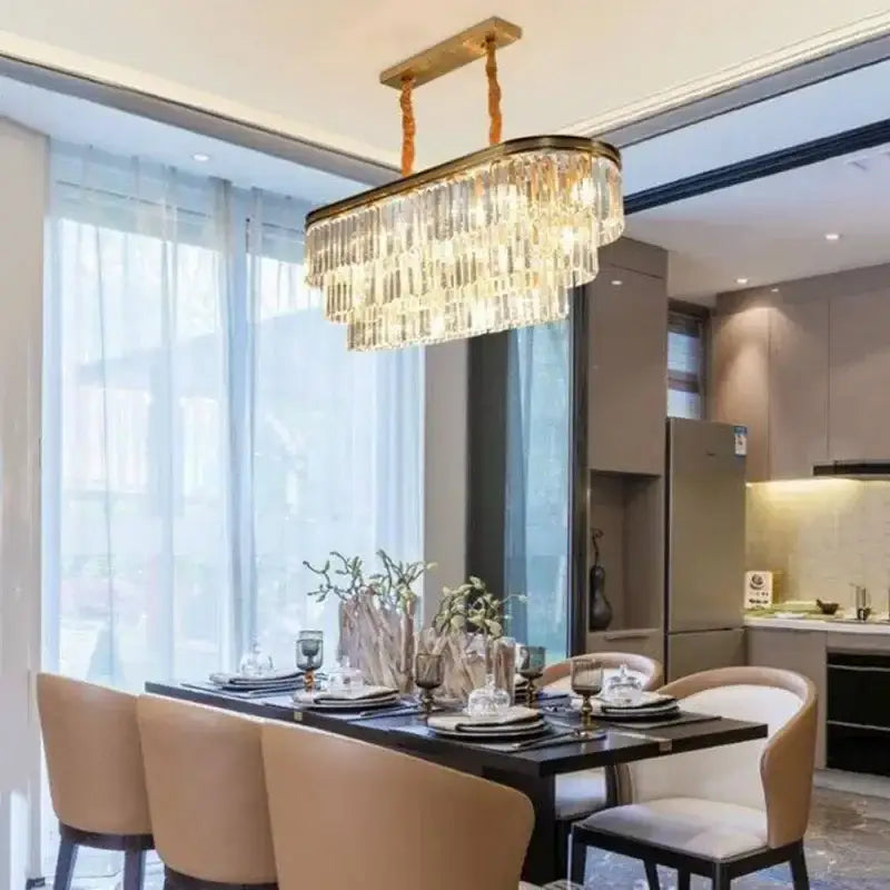Modern gold decorbites crystal chandelier for dining room