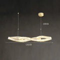 Modern golden infinity crystal chandelier dining room pendant light