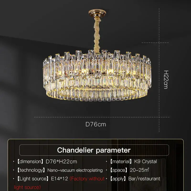 Modern gold decorbites crystal chandelier for living room