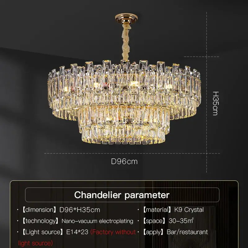 Modern gold decorbites crystal chandelier for living room