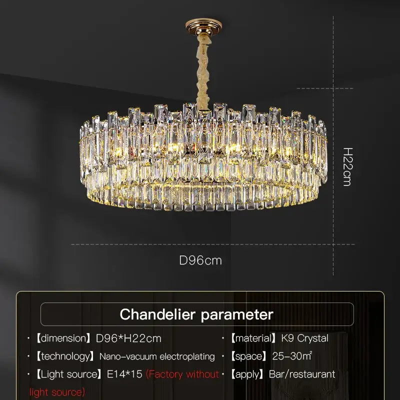 Modern gold decorbites crystal chandelier for living room