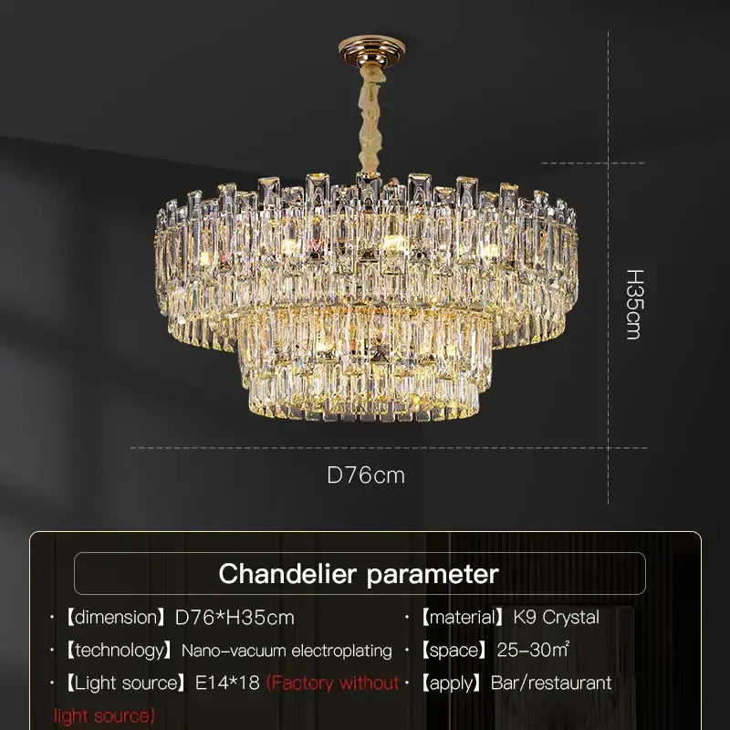 Modern gold decorbites crystal chandelier for living room