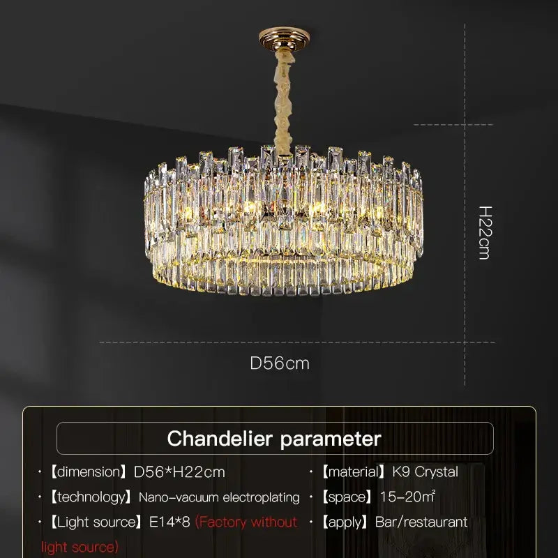 Modern gold decorbites crystal chandelier for living room
