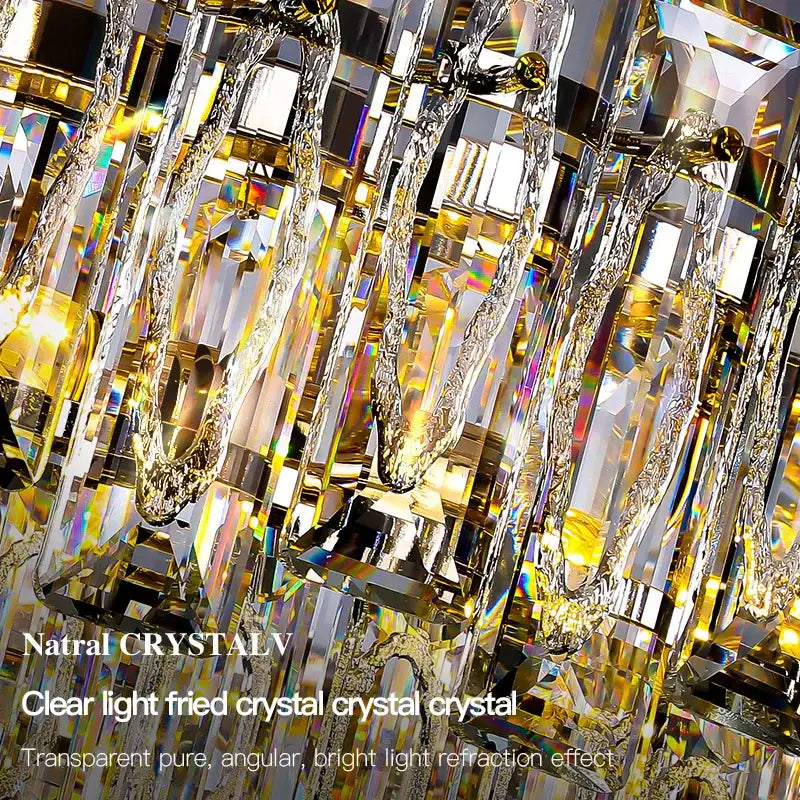 Modern gold decorbites crystal chandelier for living room