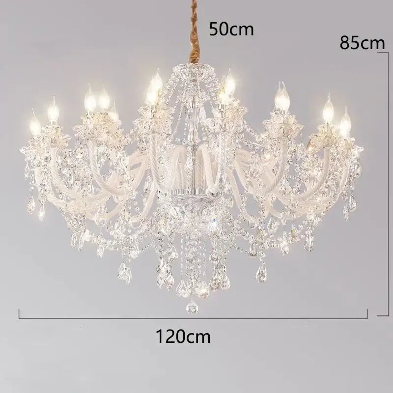 Decorbites crystal chandelier living room teardrop glass pendant light