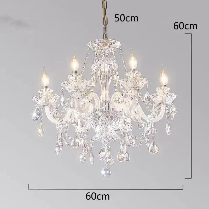 Decorbites crystal chandelier living room teardrop glass pendant light