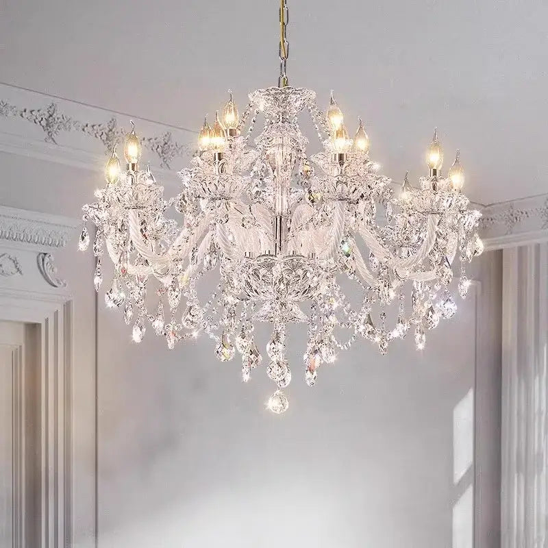 Decorbites crystal chandelier living room teardrop glass pendant light