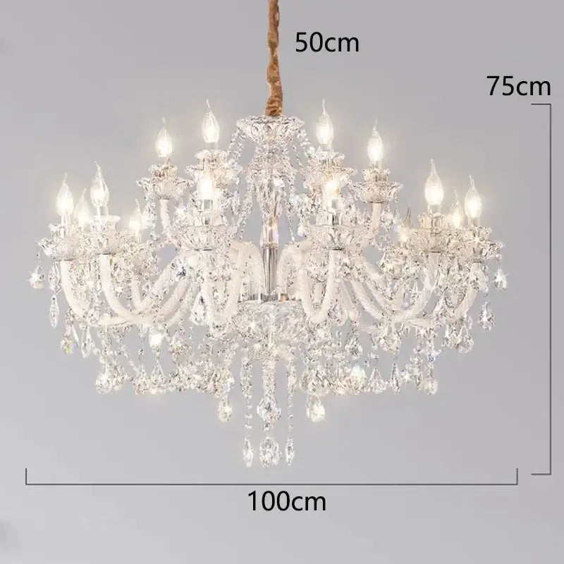 Decorbites crystal chandelier living room teardrop glass pendant light