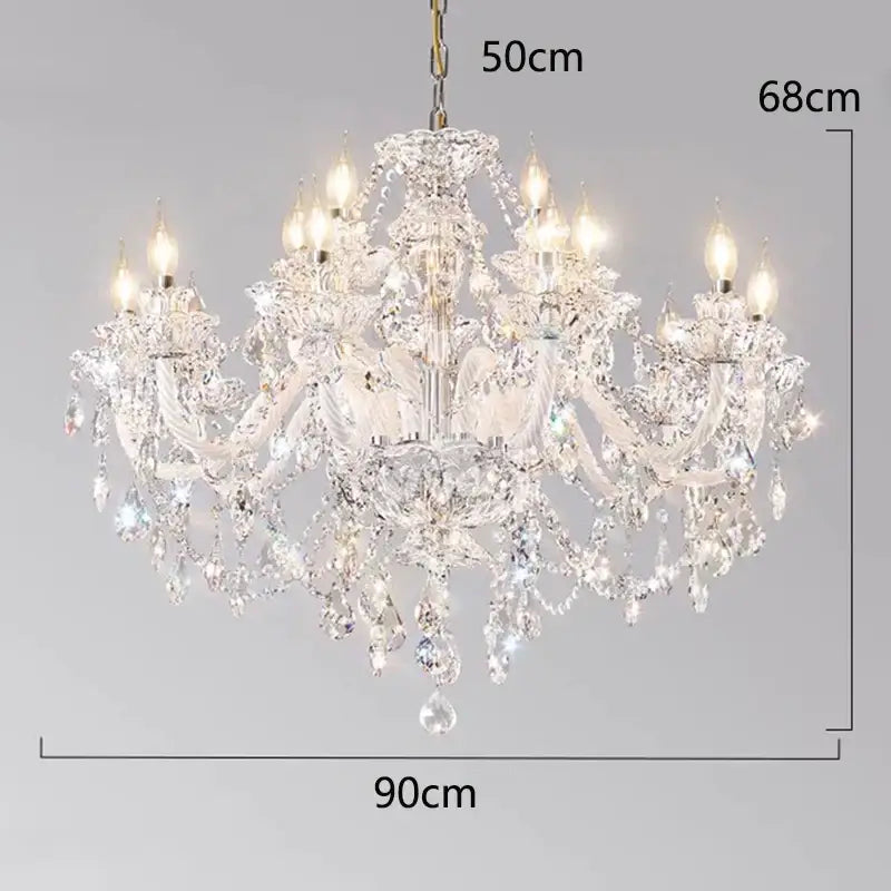 Decorbites crystal chandelier living room teardrop glass pendant light