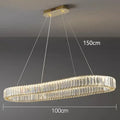 Modern gold double ring decorbites crystal chandelier for dining room