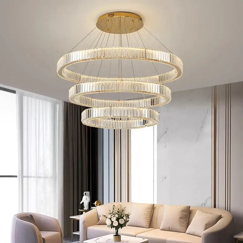 Modern gold decorbites crystal chandelier dining room pendant light