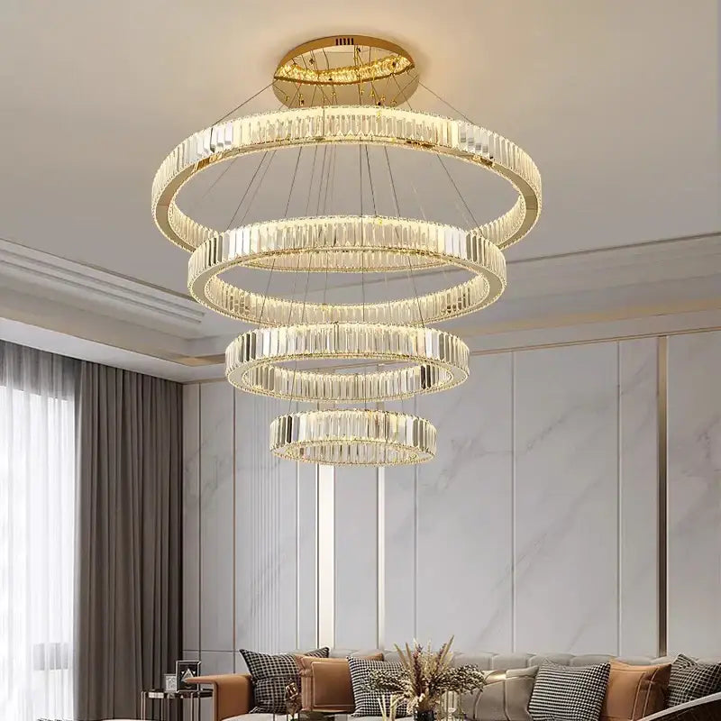 Modern gold decorbites crystal chandelier dining room pendant light