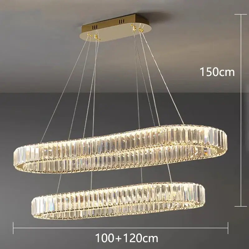 Modern gold decorbites crystal chandelier dining room pendant light