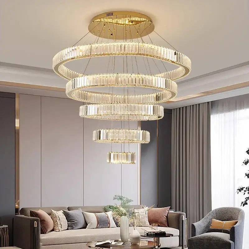 Modern gold decorbites crystal chandelier dining room pendant light
