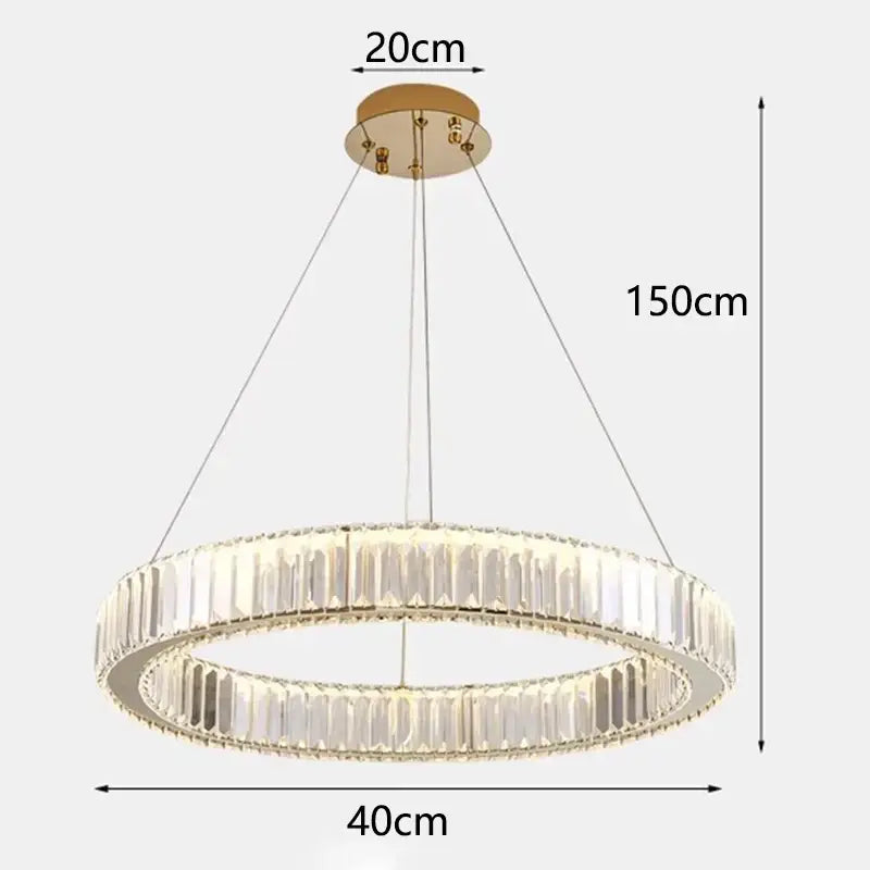 Modern gold decorbites crystal chandelier dining room pendant light