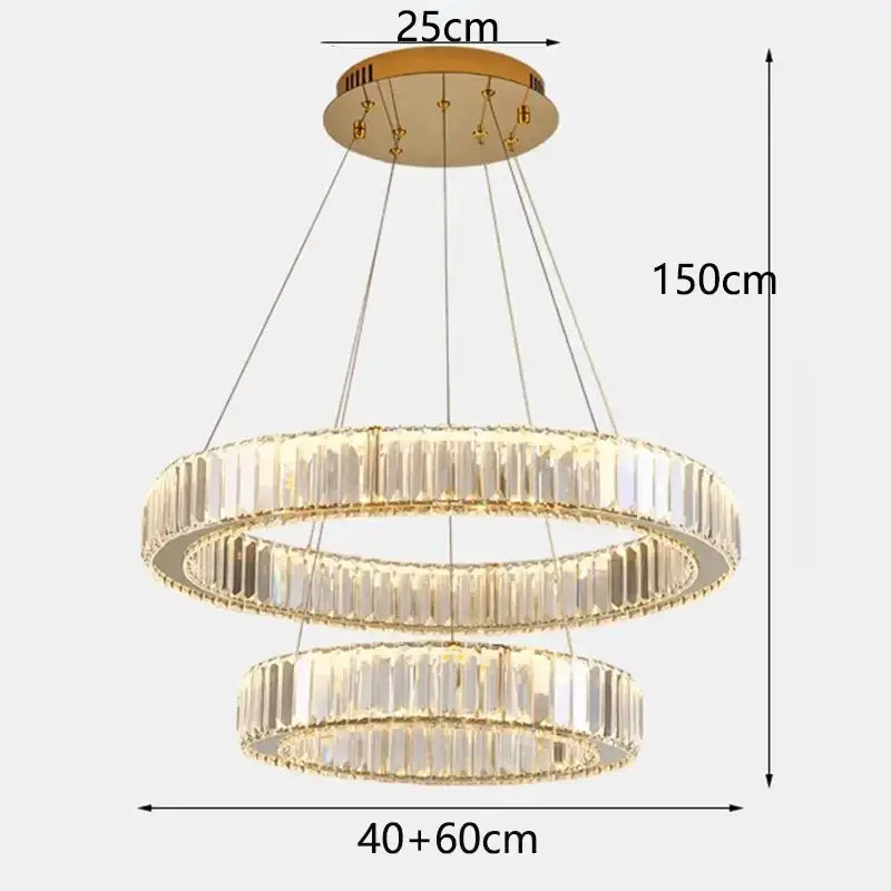 Modern gold decorbites crystal chandelier dining room pendant light